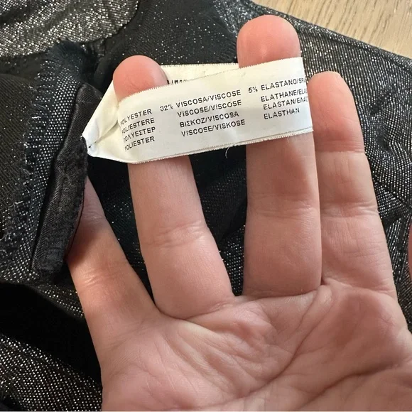 Y2K Metallic Silver Shimmer Pants – Low Rise Statement Trouser - Picture 15 of 15